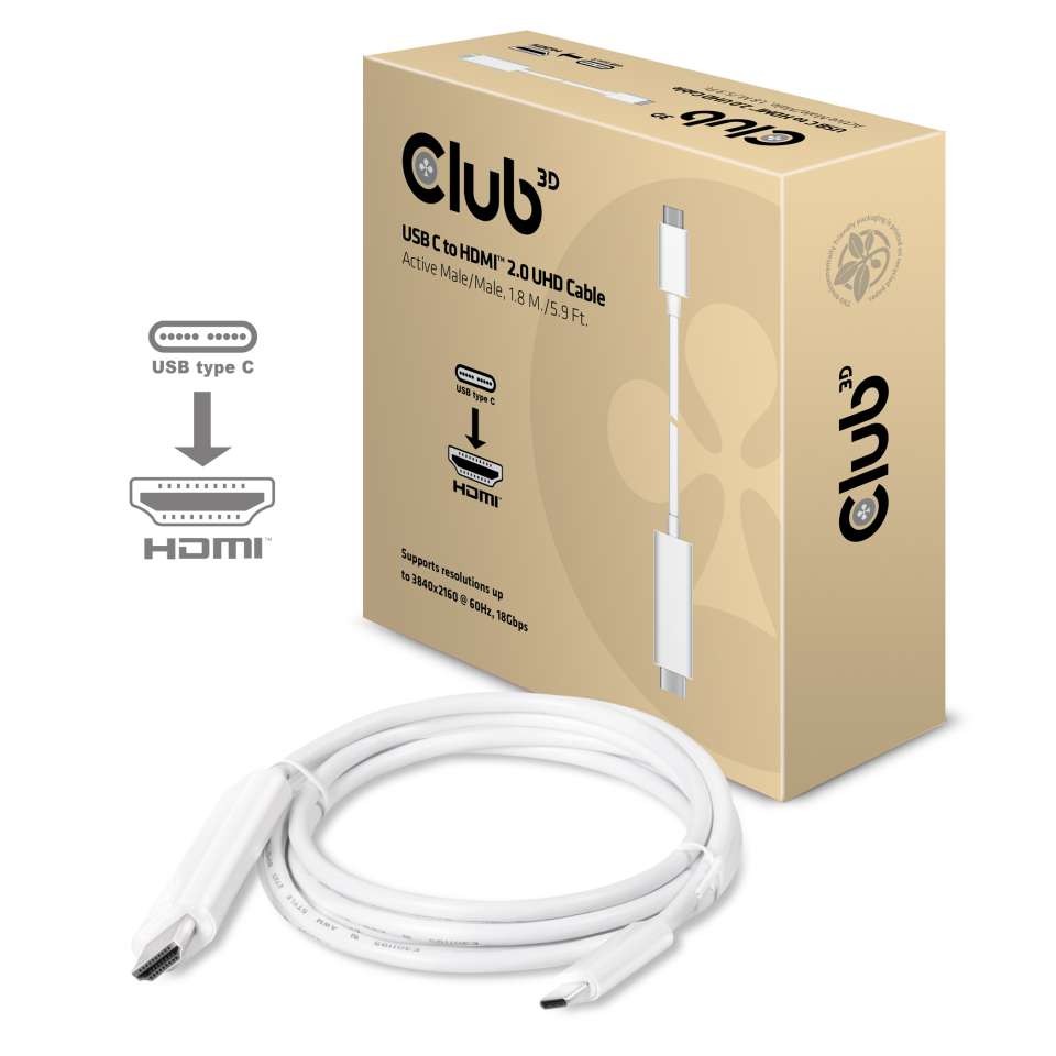 CLUB 3D USB3.1 TYPE C > HDMI 2.0 Active