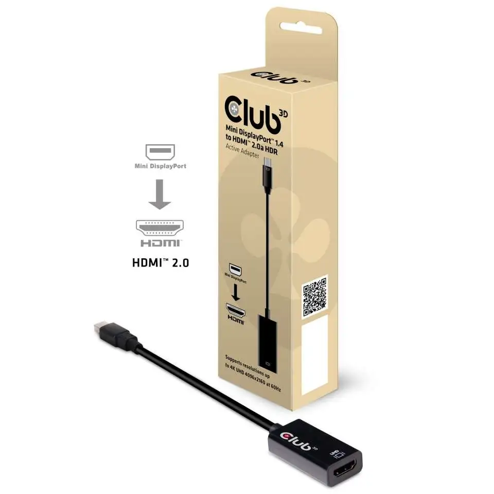CLUB 3D MINI DP 1.4 >HDMI2.0a HDR ACTIVE