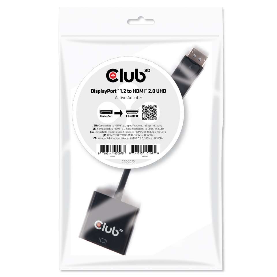 CLUB 3D DP 1.2 > HDMI2.0 4K Bag