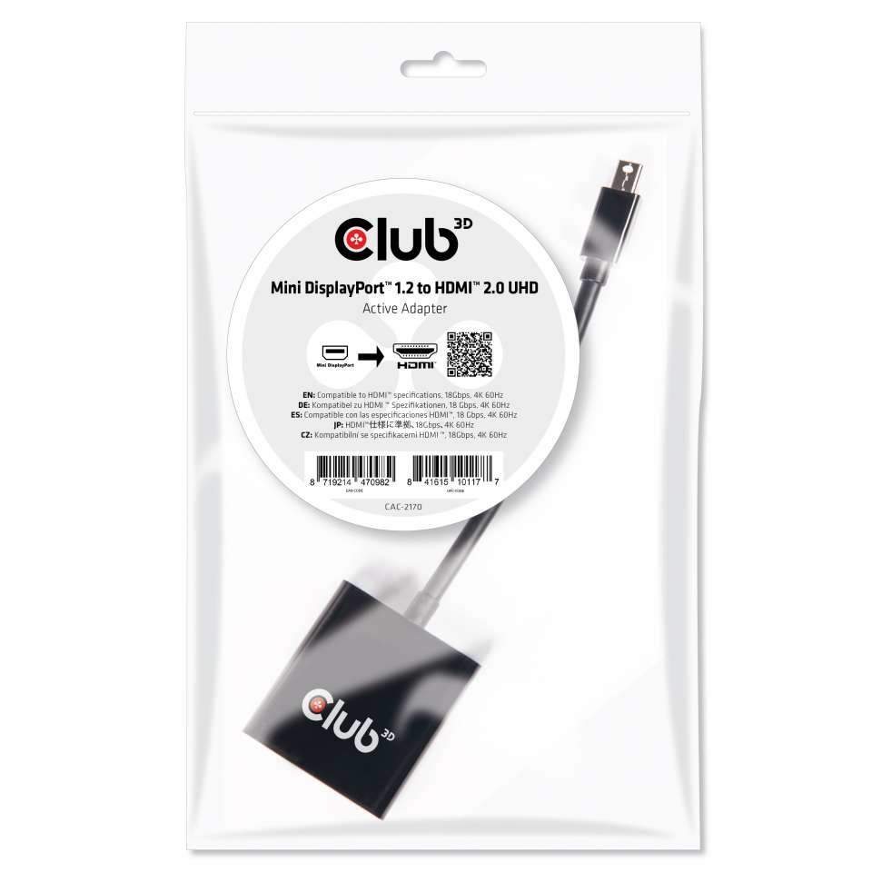 CLUB 3D MINI DP 1.2 >HDMI2.0 4K Bag