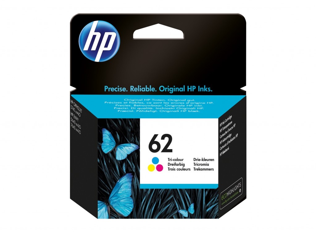 HP 62 Tri-color Ink Cartridge Blister
