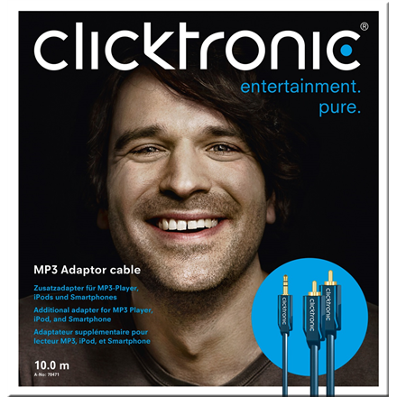 Clicktronic MP3 audio cable 70476 1 m