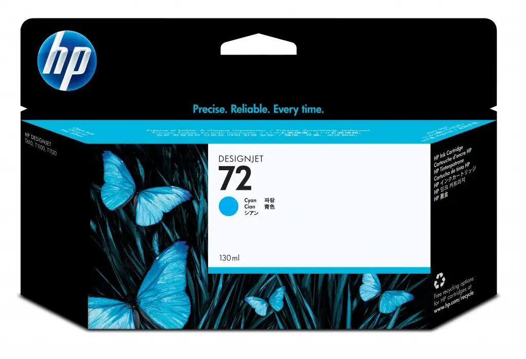 HP Tindikassett 72 Cyan (sinine), 130-ml