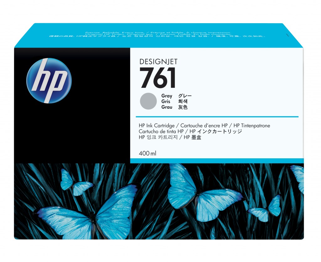 HP 761 400-ml Gray DesignJet Ink Cartridge