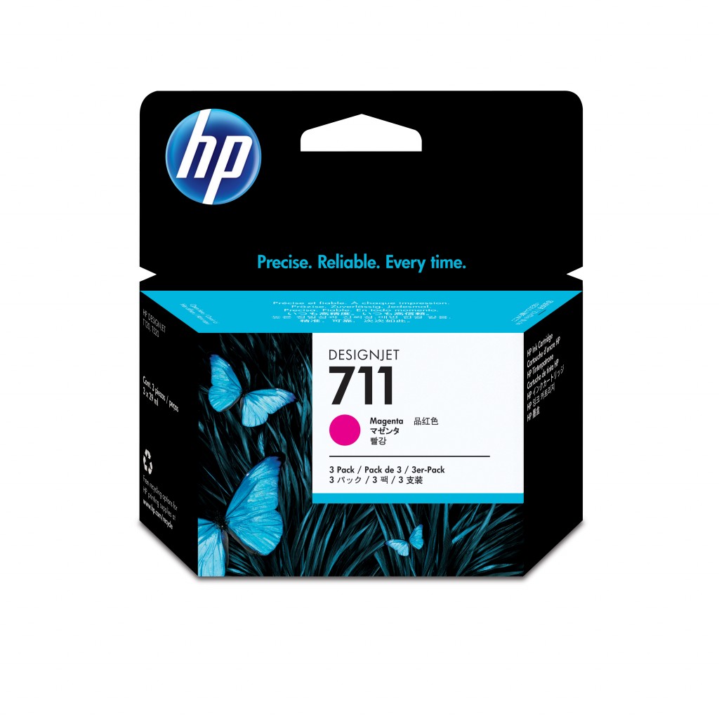 HP 3x 711 ink Magenta DJ T120 520