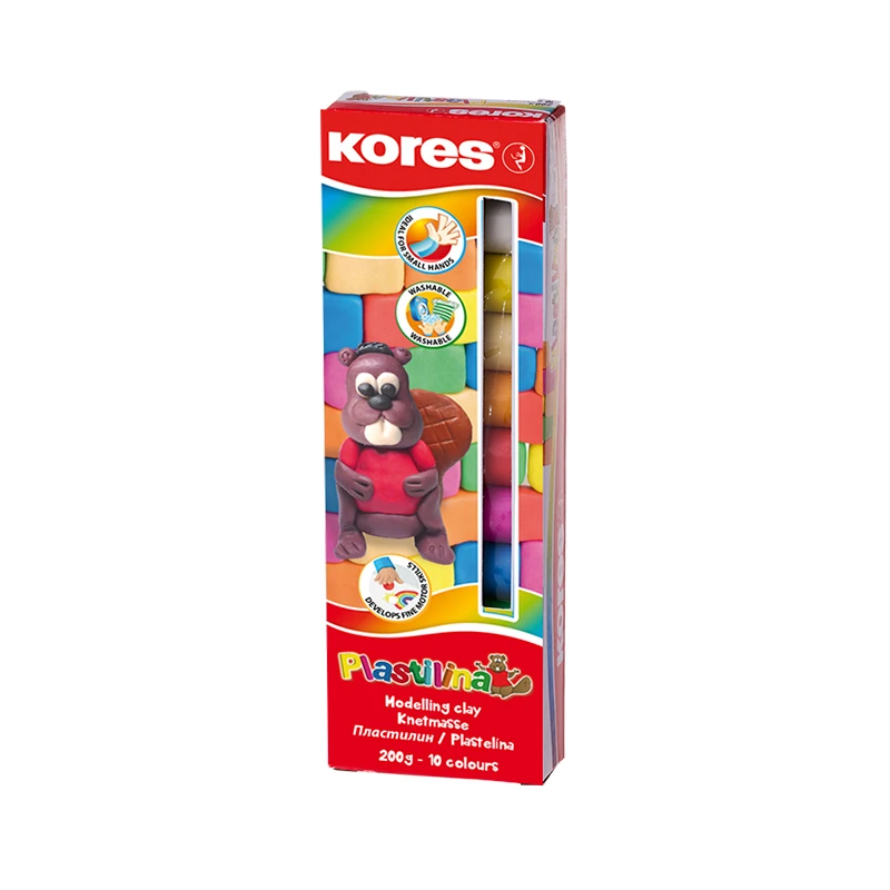 Plastiliin KORES, 10 värvi