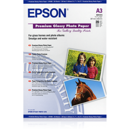 Epson Premium Glossy Photo Paper, DIN A3+, 250g/m², 20 sheets