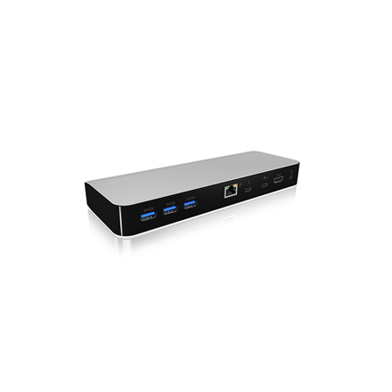 Raidsonic ICY BOX IB-DK2501-TB3 Thunderbolt 3 Type-C™ Docking Station with Power Delivery  Ethernet LAN (RJ-45) ports 1 x Gigabit LAN RJ45 interface with Wake-on-LAN function, USB 3.0 (3.1 Gen 1) ports quantity 5x USB 3.0 Type-A interfaces, data transfer rate up to 5 Gbit/s, HDMI ports quantity 1 x High Speed HDMI® up to 1x 3840x2160@60 Hz