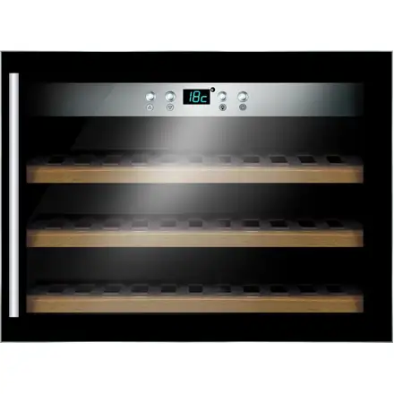 Caso | Wine cooler | WineSafe 18 EB | Energy efficiency class G | Built-in | Bottles capacity 18 bottles | Cooling type Compressor technology | Black