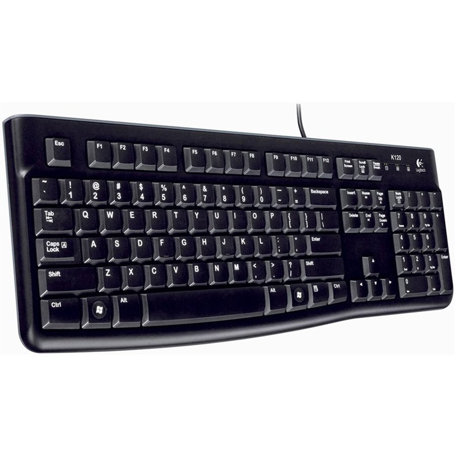 LOGITECH K120 Corded Keyboard - BLACK - USB - RUS