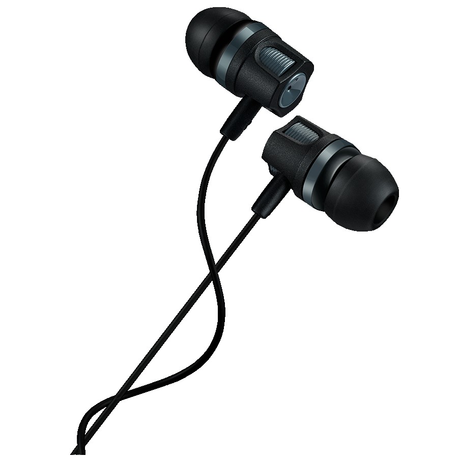 CANYON EP-3, Stereo earphones with microphone, Dark gray, cable length 1.2m, 21.5*12mm, 0.011kg