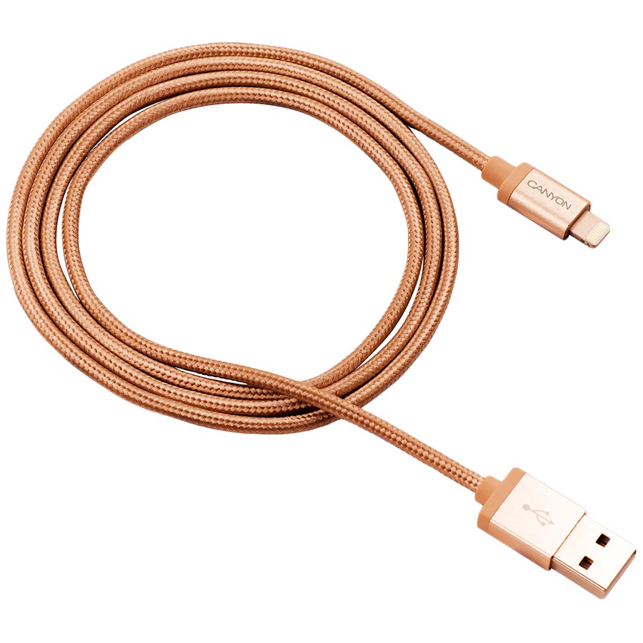 CANYON cable MFI-3 Lightning 12W 1m Gold