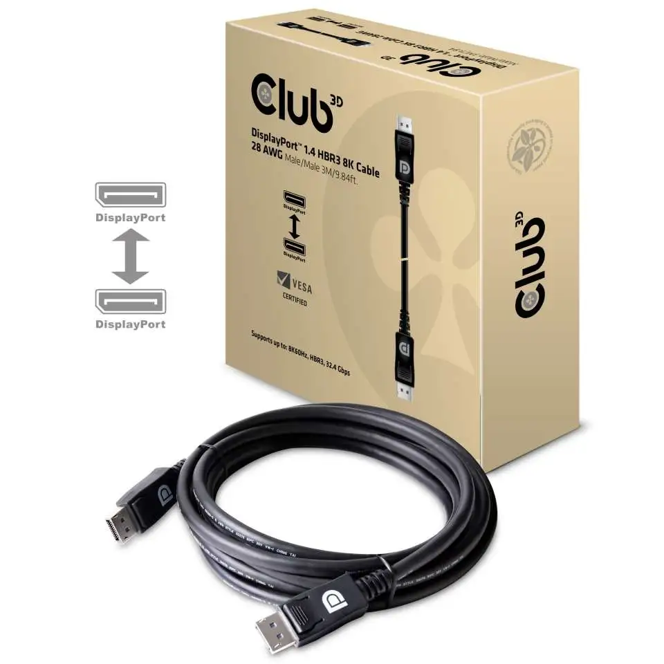 CLUB 3D DP 1.4 HBR3 8K60Hz M/M 3M