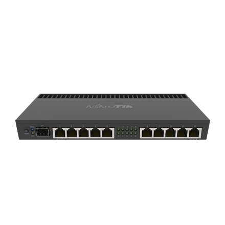 Mikrotik Wired Ethernet Router RB4011iGS+RM, Quad-core 1.4Ghz CPU, 1GB RAM, 512 MB, 1xSFP+, 1xSerial console port, PCB Temperature and Voltage Monitor, IP20, Cage and Desktop Case with Rack Ears, RouterOS L5 | Enthernet Router | RB4011iGS+RM | No Wi-Fi | Mbit/s | 10/100/1000 Mbit/s | Ethernet LAN (RJ-45) ports 10 | Mesh Support No | MU-MiMO No | No
