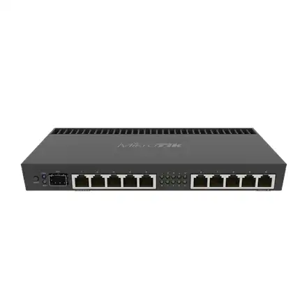 Mikrotik Wired Ethernet Router RB4011iGS+RM, Quad-core 1.4Ghz CPU, 1GB RAM, 512 MB, 1xSFP+, 1xSerial console port, PCB Temperature and Voltage Monitor, IP20, Cage and Desktop Case with Rack Ears, RouterOS L5 | Enthernet Router | RB4011iGS+RM | No Wi-Fi | 10/100/1000 Mbit/s | Ethernet LAN (RJ-45) ports 10 | Mesh Support No | MU-MiMO No | No mobile b