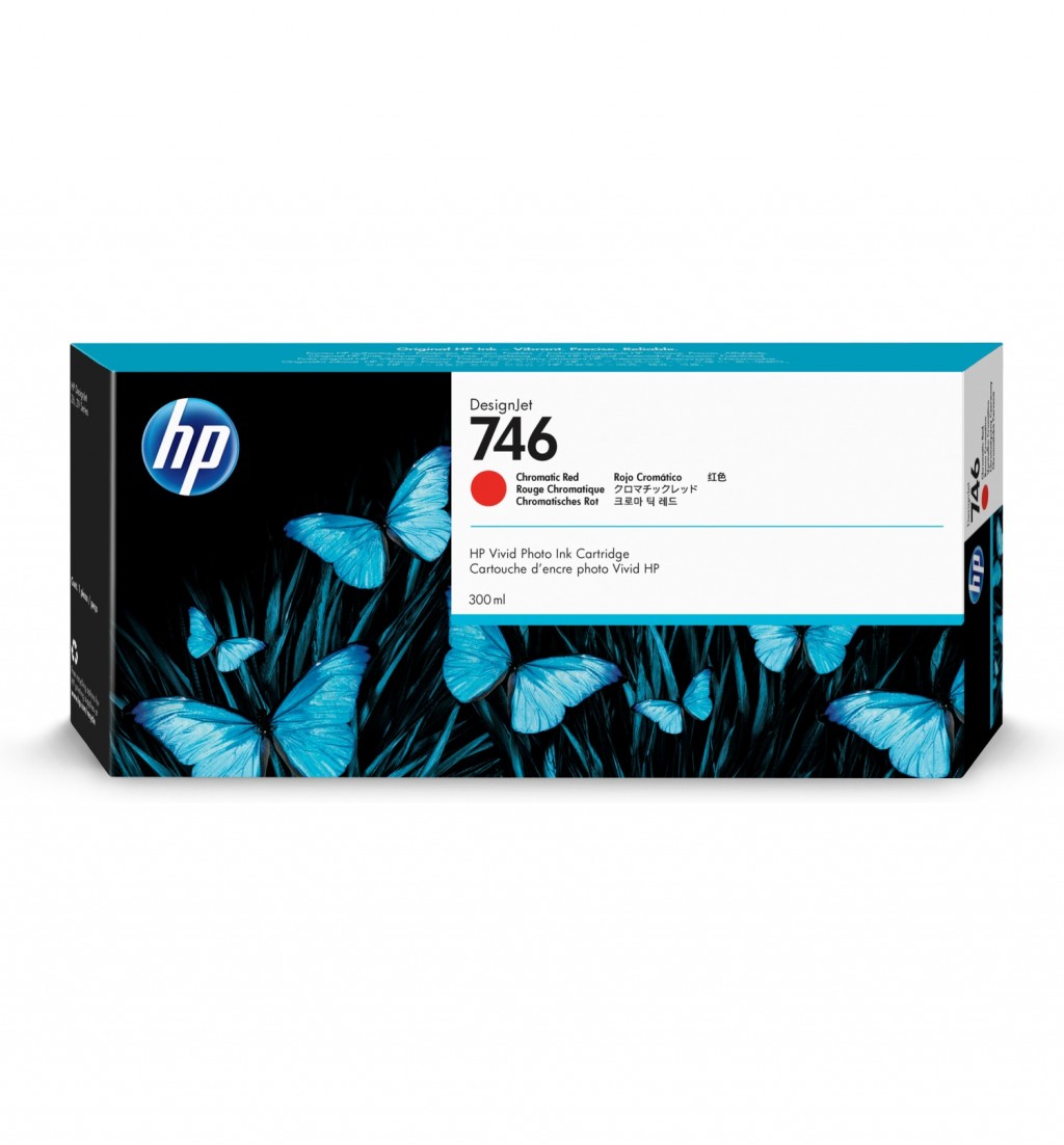 HP 746 300-ml Chromatic Red DesignJet Ink Cartridge