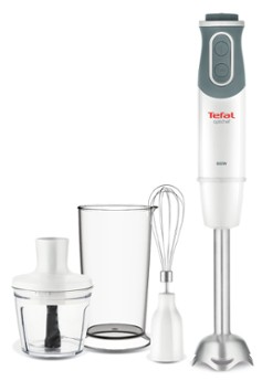 TEFAL | Blender | Optichef 3-in-1 HB643138 | Hand Blender | 800 W | Number of speeds 20 | Turbo mode | Chopper | White/Grey