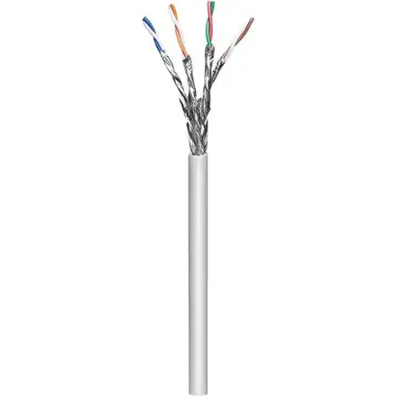 Goobay | CAT 6a network cable, S/FTP (PiMF) | 96094 | Cable type -  round cable. AWG 26/7 (stranded). Meter scaling yes. Cable sheath diameter (approx.) 6.3 mm. Inner conductor material  CU (copper). Material cable sheath LSZH. Number of shieldings 2 x. Type 1, shielding foil (alu) PiMF. Type 2, shielding braid (aluminium). LSZH compliant yes | • n