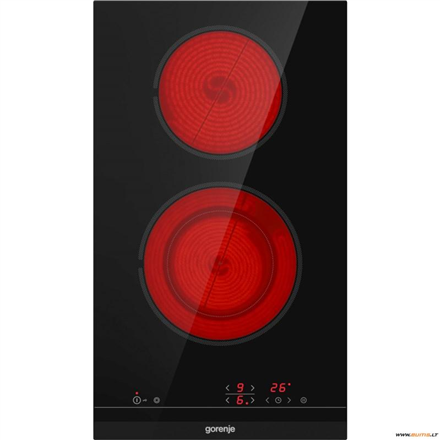 Gorenje Hob ECT322BCSC Vitroceramic, Number of burners/cooking zones 2, Black, Display, Timer