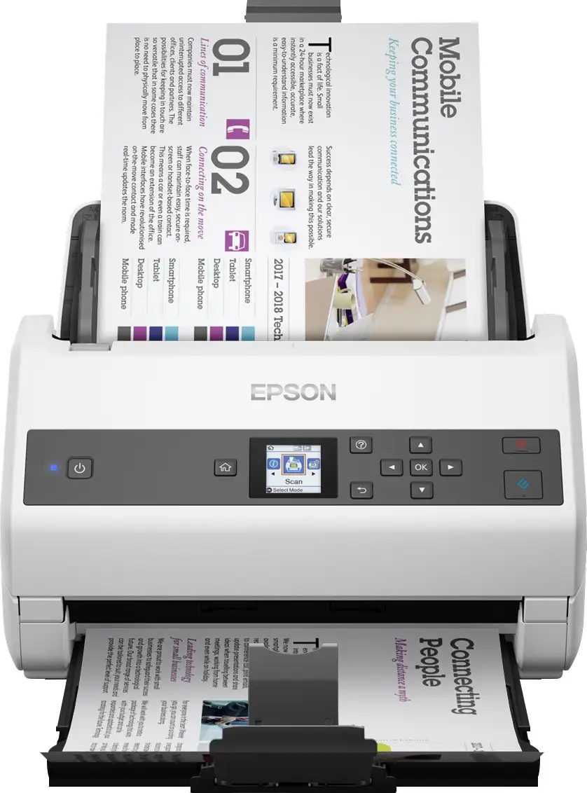 Epson WorkForce DS-970 Poogna-skänner 600 x 600 DPI A4 Hall, Valge