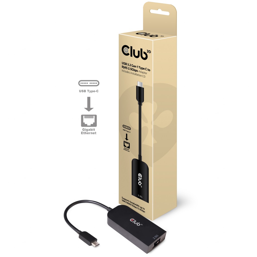 CLUB 3D USB TYPE C 3.1 GEN 1 TO RJ45