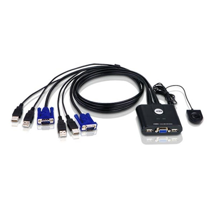 Aten 2-Port USB VGA Cable KVM Switch with Remote Port Selector Aten KVM  Cable KVM Switches  CS22U Search Product or keyword   2-Port USB VGA Cable KVM Switch with Remote Port Selector
