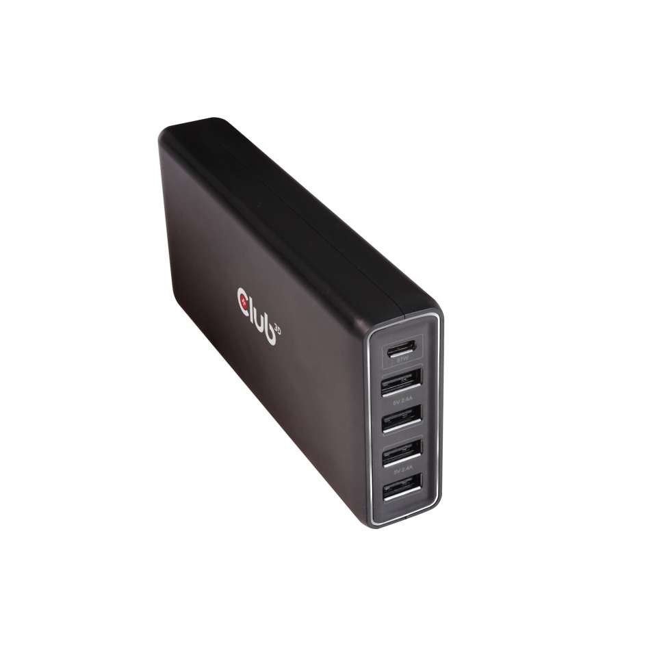 CLUB 3D USB Type A and C Power Charger