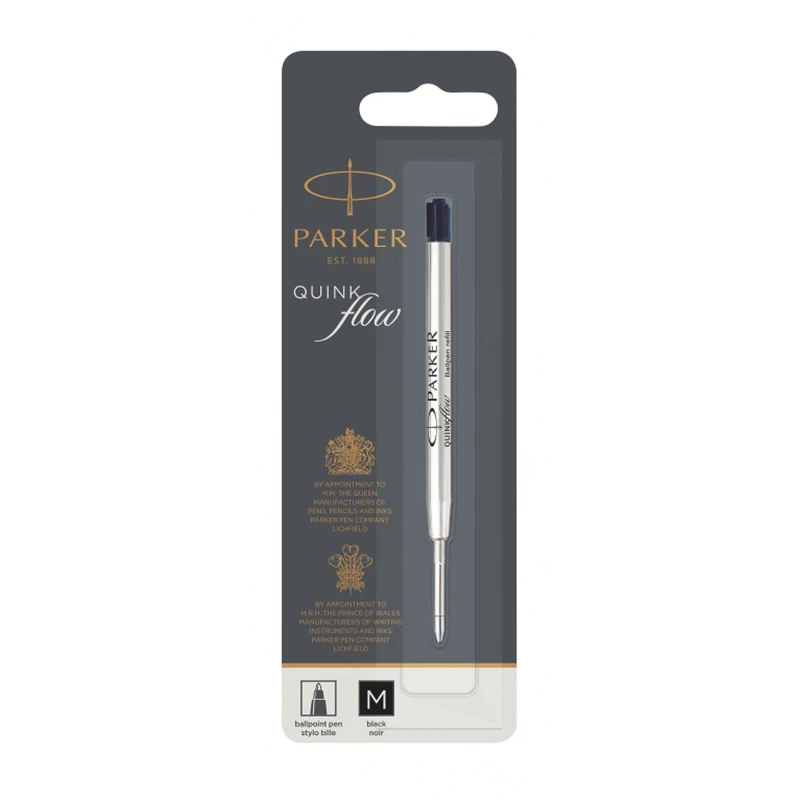 Südamik pastapliiatsile Parker, 0.7 mm, must (kogus 2 tükki)