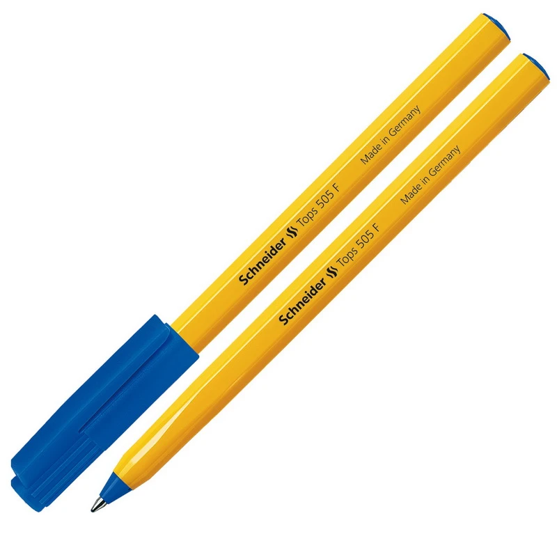 Pastapliiats Schneider Tops  505F 0.7mm korpus kollane/tint sinine (kogus 5 tükki)