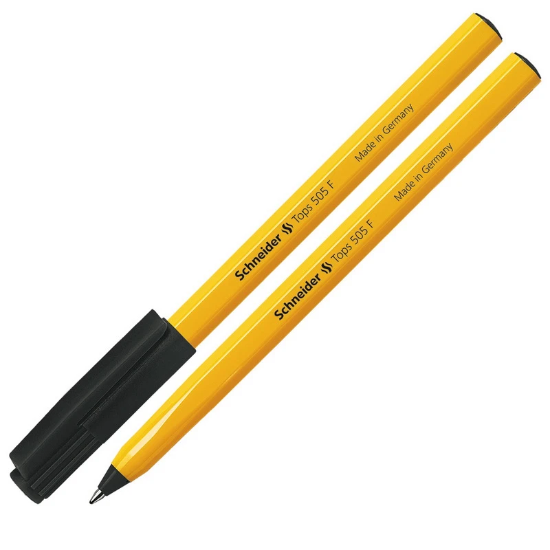 Pastapliiats Schneider Tops 505F 0.7mm korpus kollane/tint must (kogus 2 tükki)