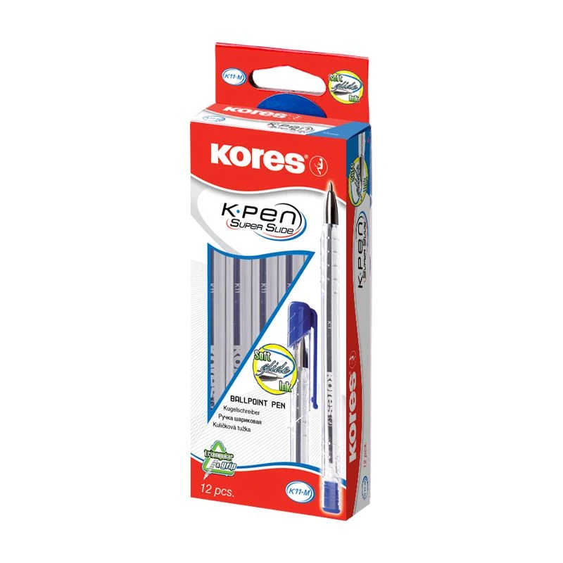 Pastapliiats Kores Sofi Glide K11 M 0,7mm, sinine (kogus 2 tükki)