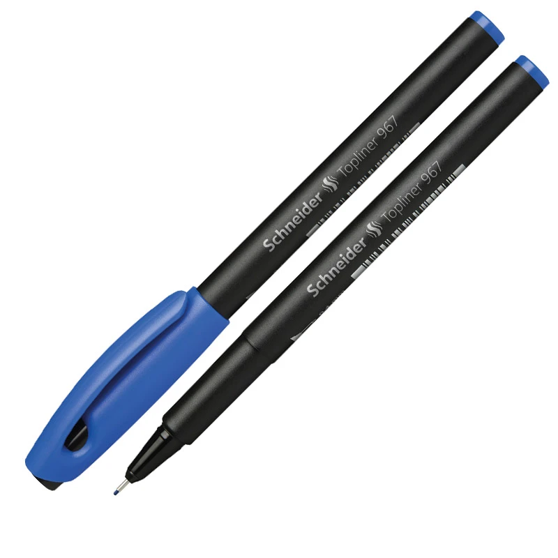 Tindipliiats Schneider Topliner 967, fiiberotsik, 0,4 mm sinine (kogus 2 tükki)