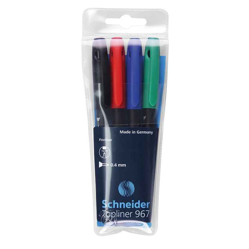 Tindipliiats Schneider Topliner 967, 0.4mm, 4värvi/komp