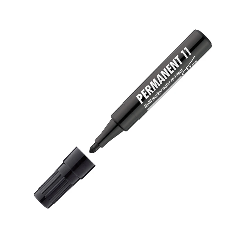 Marker permanentne Ico 11 kooniline, must (kogus 2 tükki)