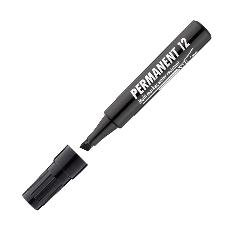 Marker permanentne ICO 12, 1-4mm, lõigatud, must (kogus 2 tükki)
