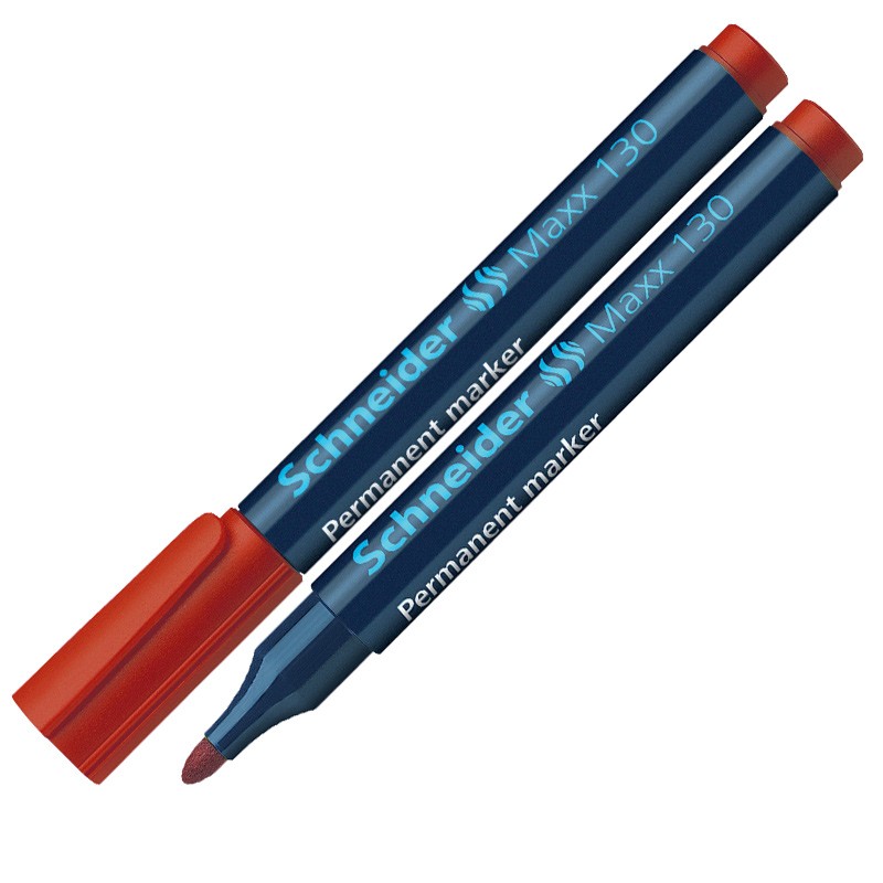 Marker permanentne Schneider 130, 1-3mm koonus, punane