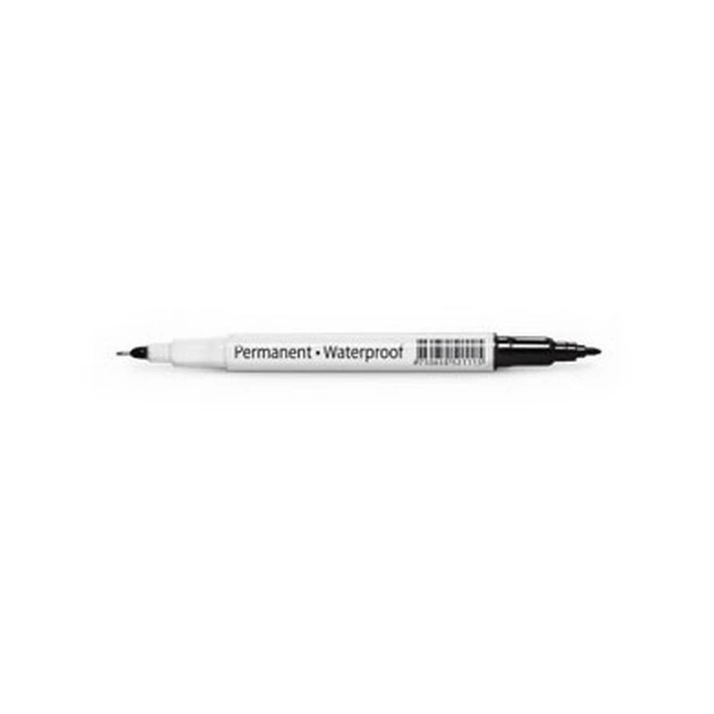 Marker permanentne Forpus kahe otsaga (0.6mm/1.0mm), must (kogus 2 tükki)