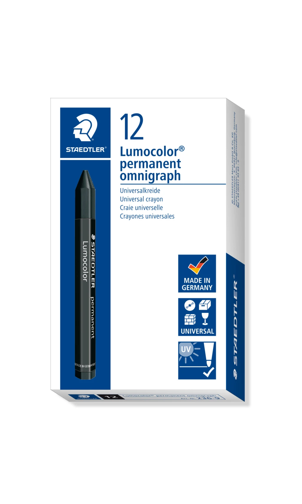 Markeerimiskriit Staedtler Lumocolor omnigraph, veekindel, must