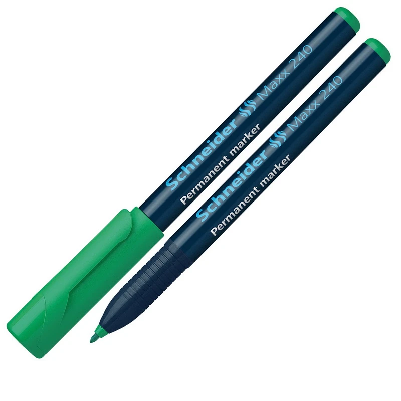 Marker permanentne Schneider 240 kooniline 1-2mm roheline