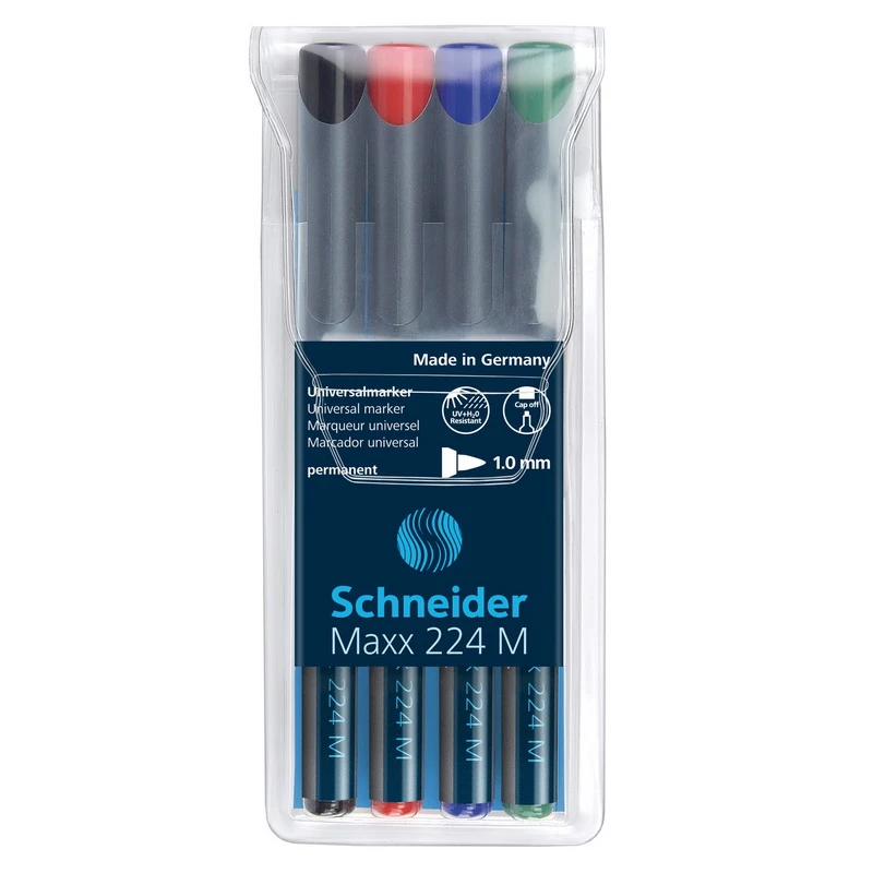 Kilemarkerid Schneider 224, M komplekt 4tk, veekindel