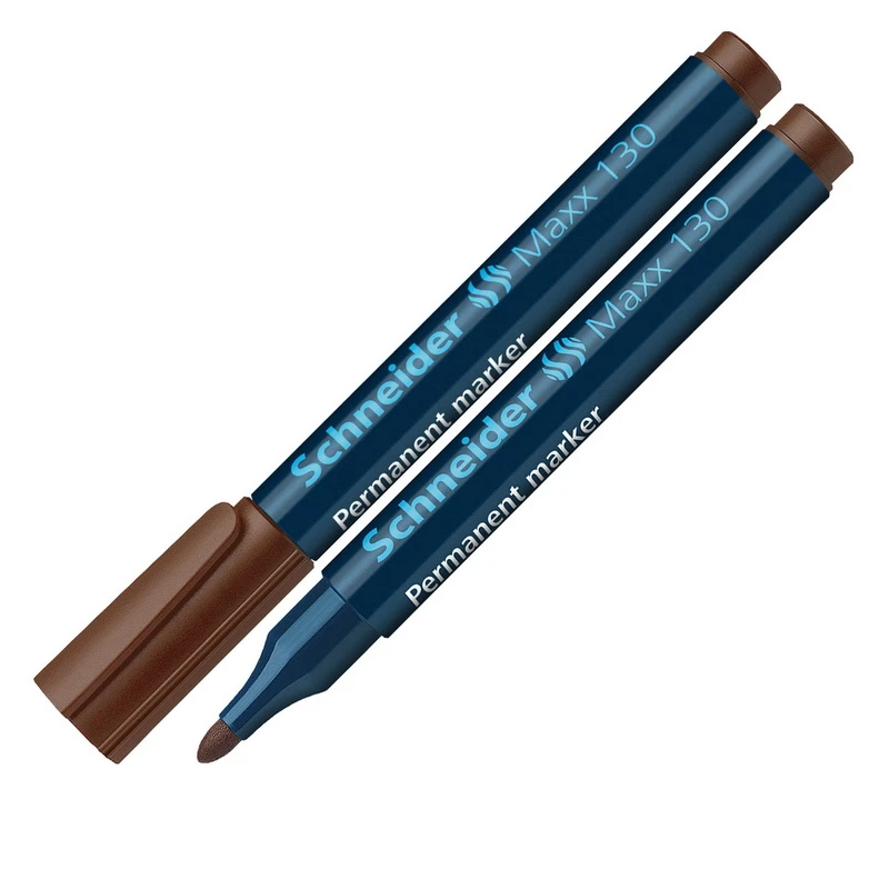 Marker permanentne Schneider 130, 1-3mm koonus, pruun