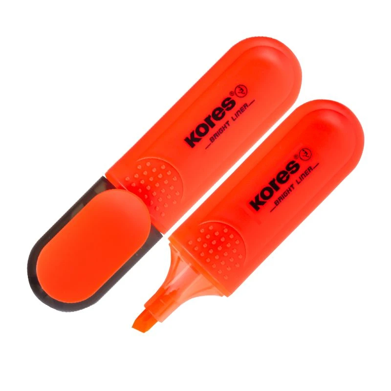 Tekstimarker KORES BRIGHT LINER, oranź (kogus 2 tükki)