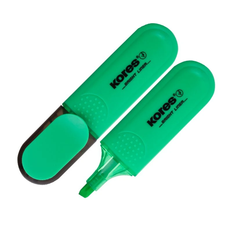Tekstimarker KORES BRIGHT LINER, roheline (kogus 2 tükki)