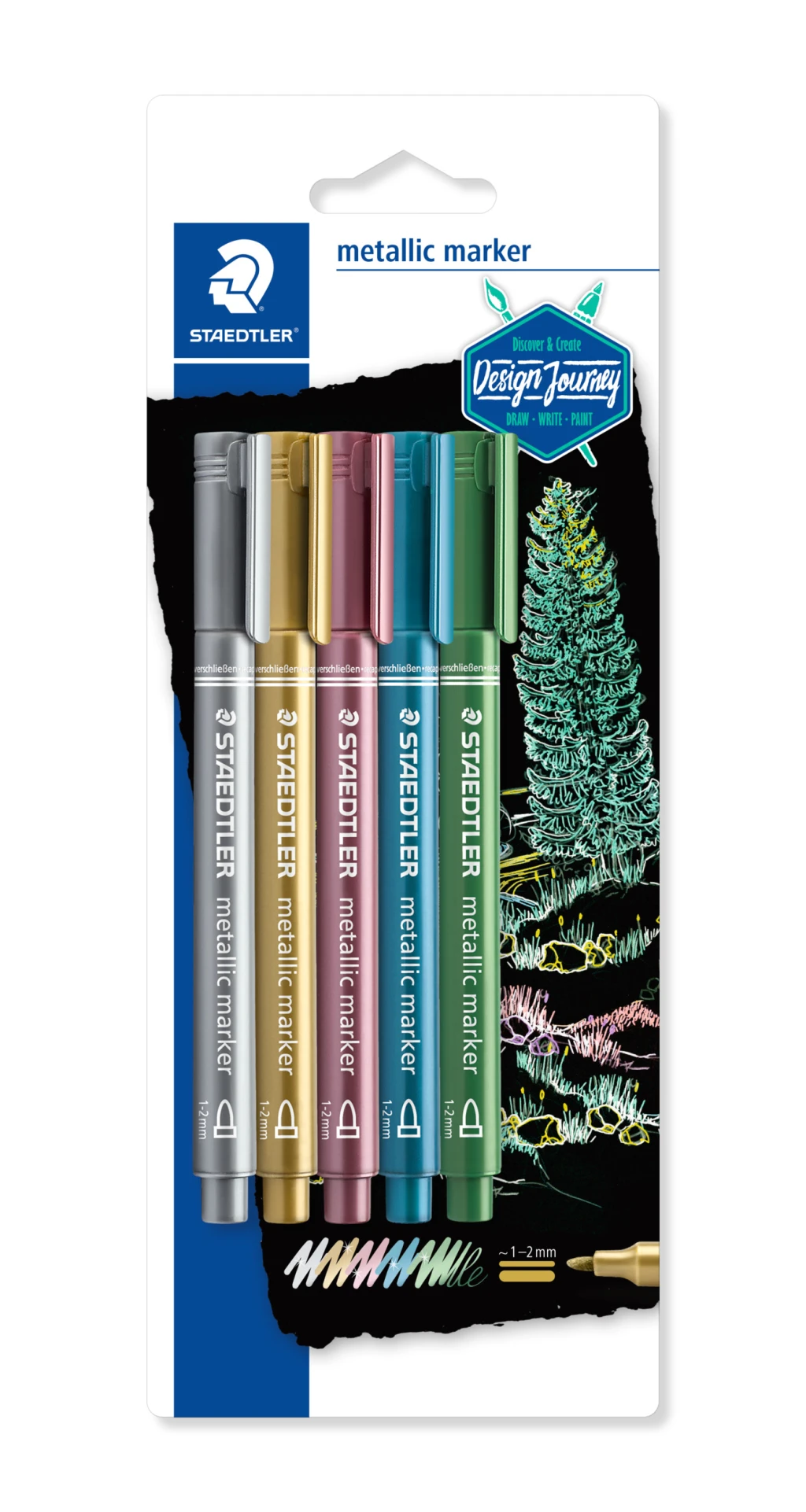 Markerid STAEDTLER Metallic 8323, 5 värvi
