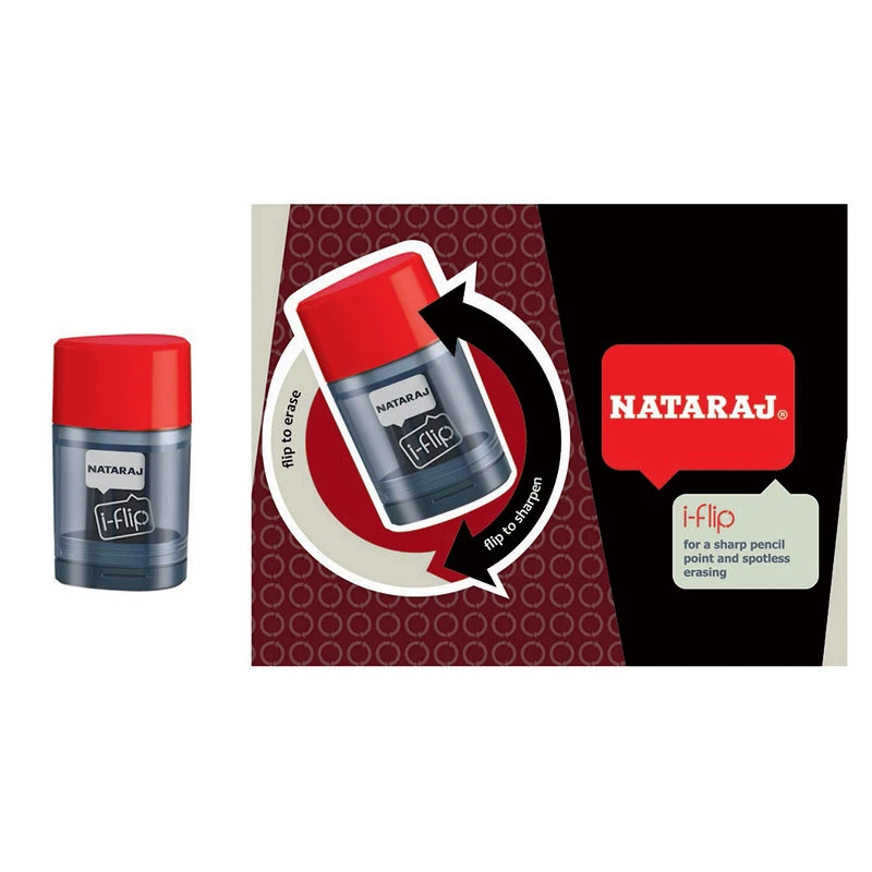 Pliiatsiteritaja Nataraj Iflip kustutuskummiga ja kogujaga (kogus 2 tükki)
