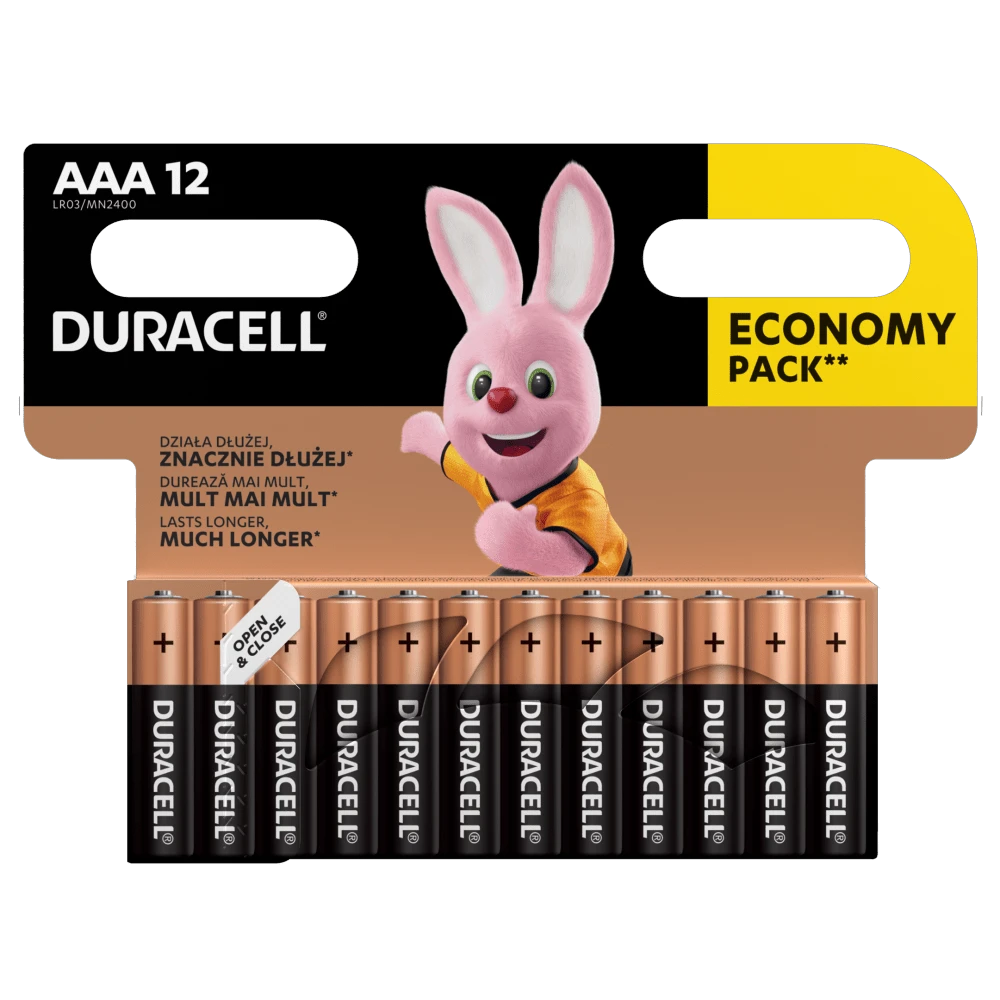 Patarei Duracell AAA LR03, 12 tk