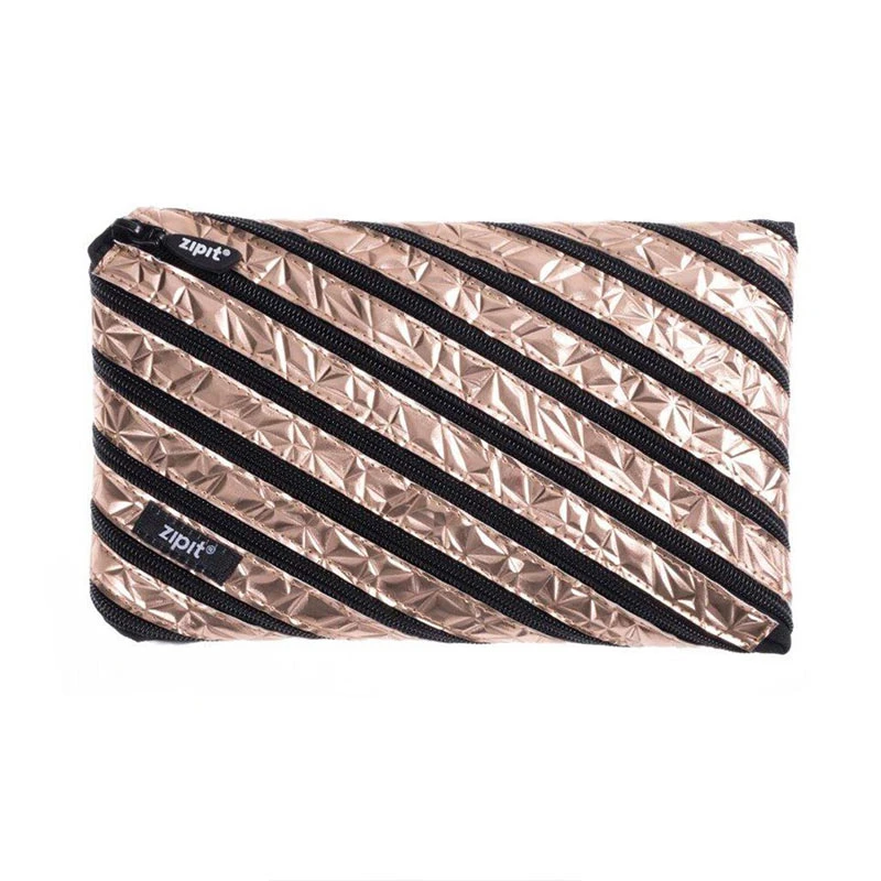 Pinal ZIPIT Metallic Jumbo Pouch, pronks