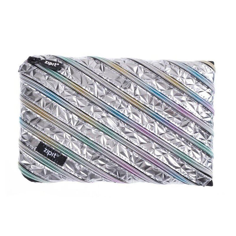 Pinal ZIPIT Metallic Jumbo Pouch, hõbedane