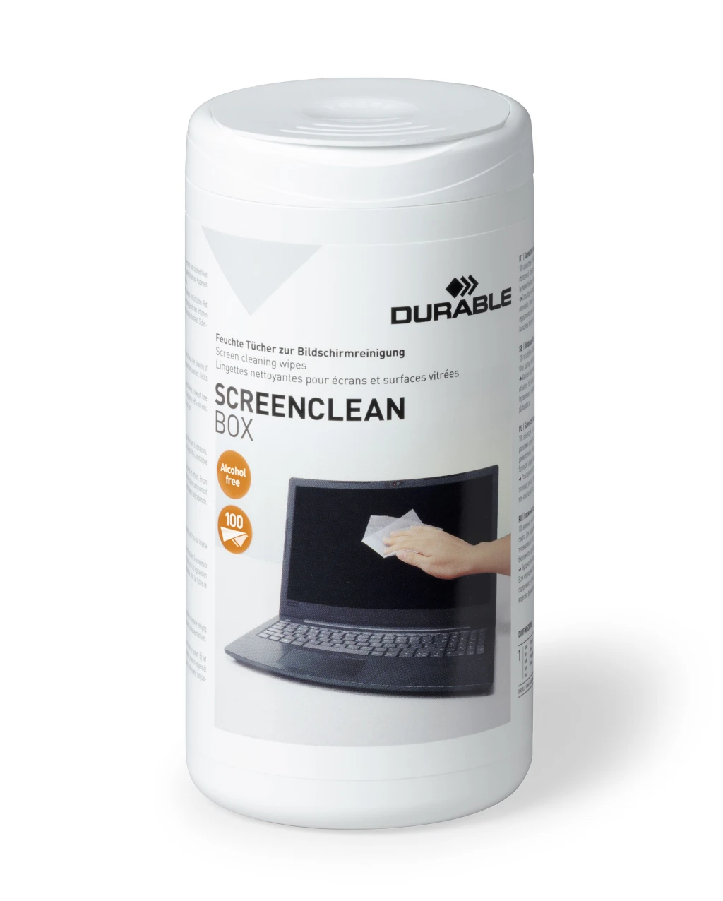 Ekraanipuhastuslapid Durable Screenclean 100tk, niisutatud (kogus 2 tükki)