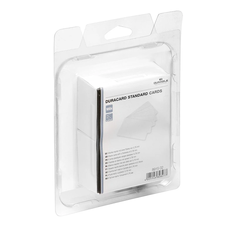 Plastikkaardid Duracard Standard 0,76mm, 100 tk